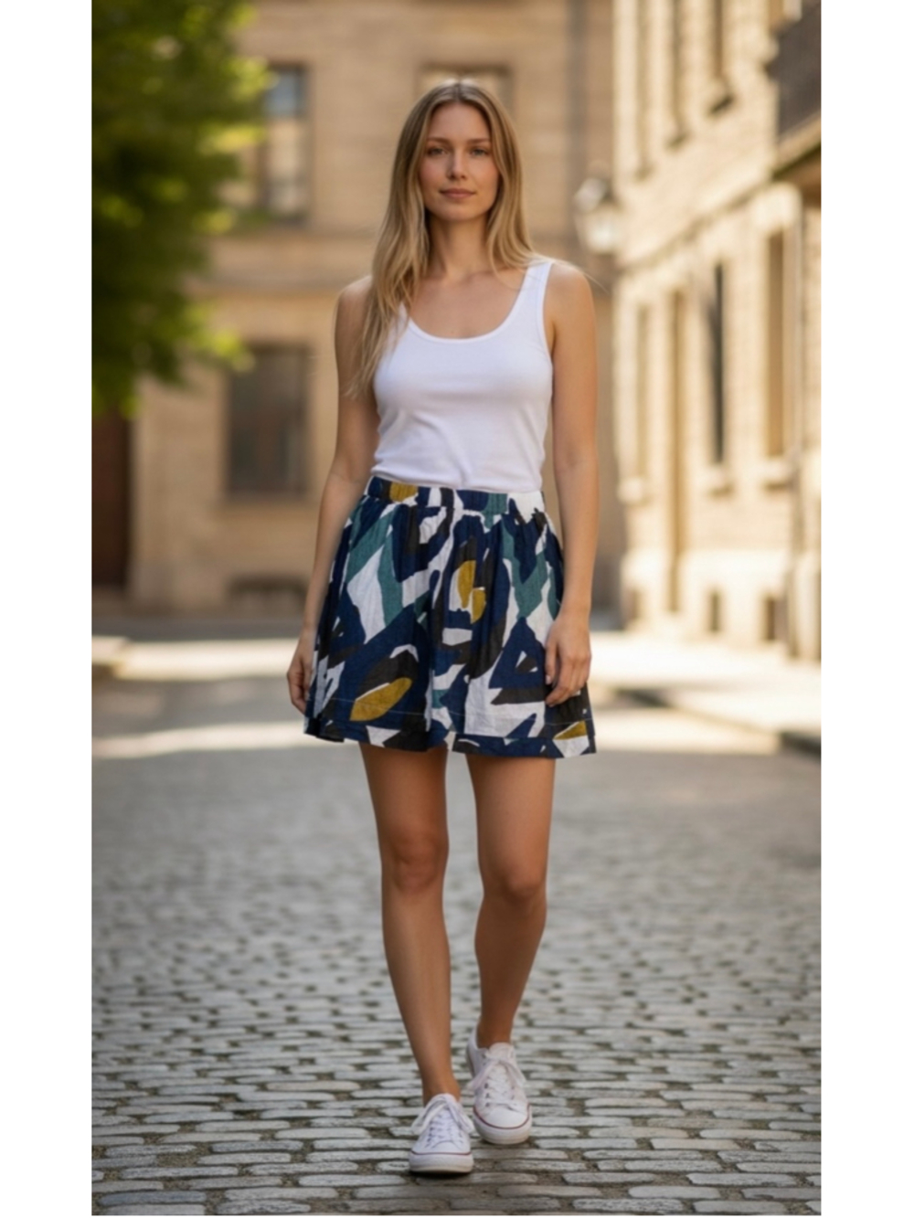 Abercrombie & Fitch Abstract Print Mini Skirt NWT Sz Large Boho Festival